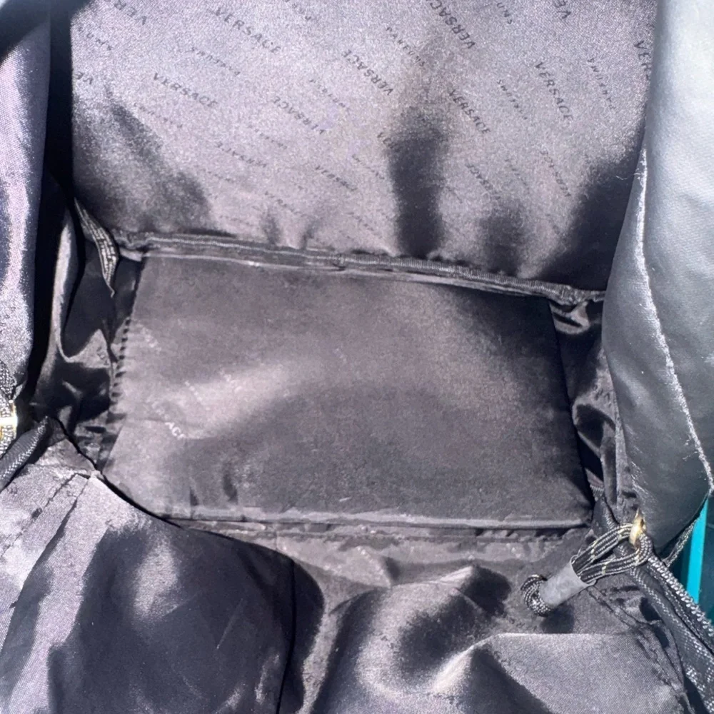 Versace Black and Gold Backpack